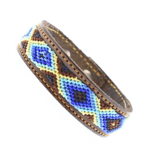 MEXICALI Bracelet Mexicain Tissage & Cuir