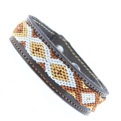 TAMPICO Bracelet Mexicain Tissage & Cuir