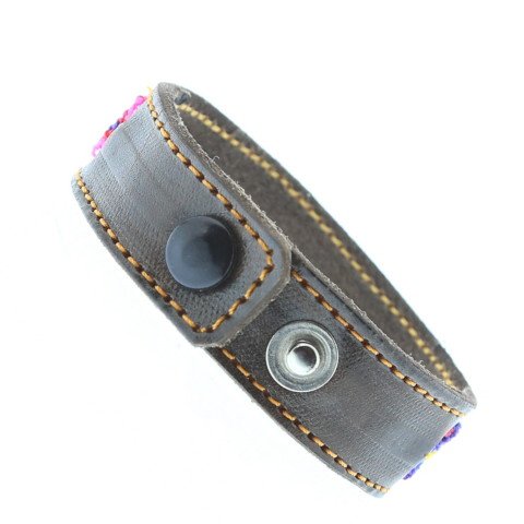 IZLATALAPA Bracelet Mexicain Tissage & Cuir