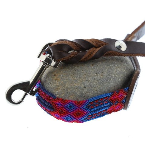 NEZAHUALCOYOTL Laisse - Cuir & Tissage