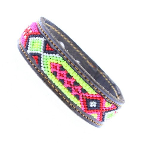 TEQUILA Bracelet Mexicain Tissage & Cuir