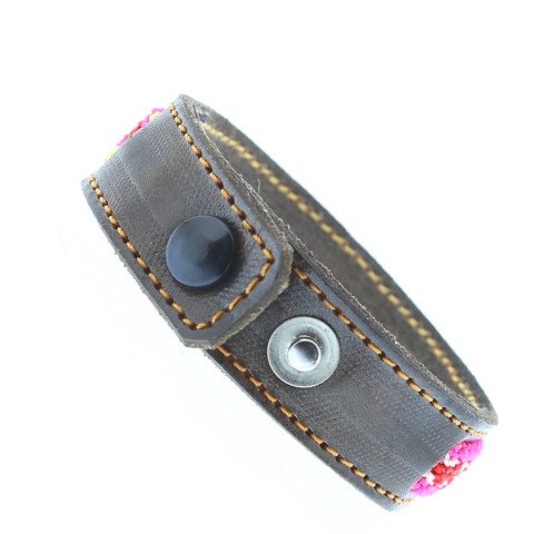 TEQUILA Bracelet Mexicain Tissage & Cuir