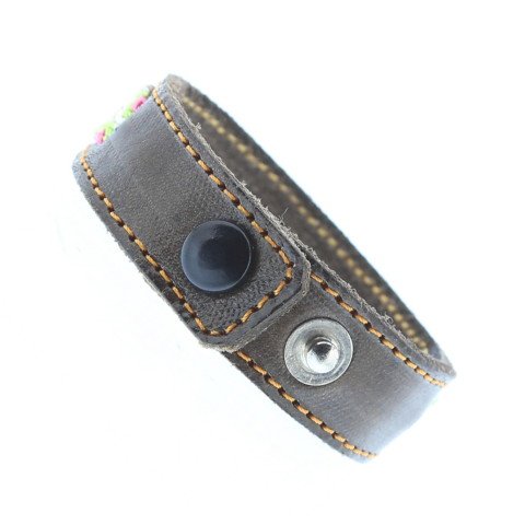 BESNAL Bracelet Mexicain Tissage & Cuir